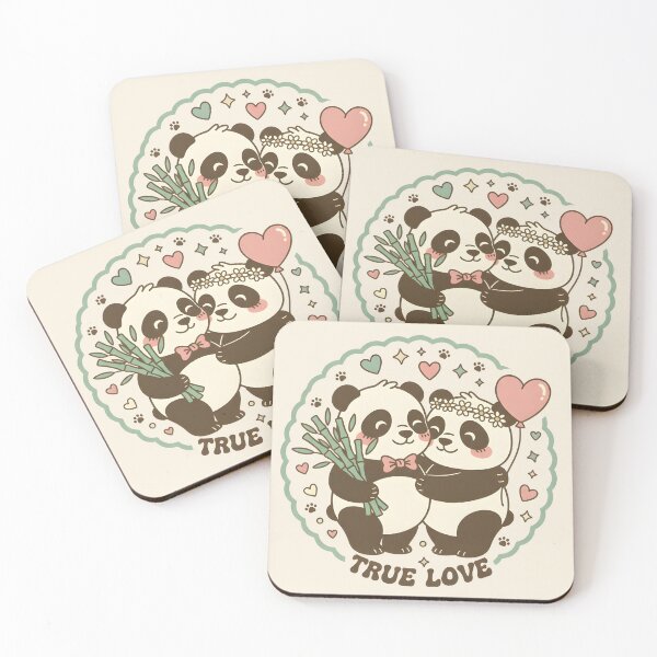 Item preview, Kawaii Panda Couple True Love Sticker designed and sold by dreephic22.