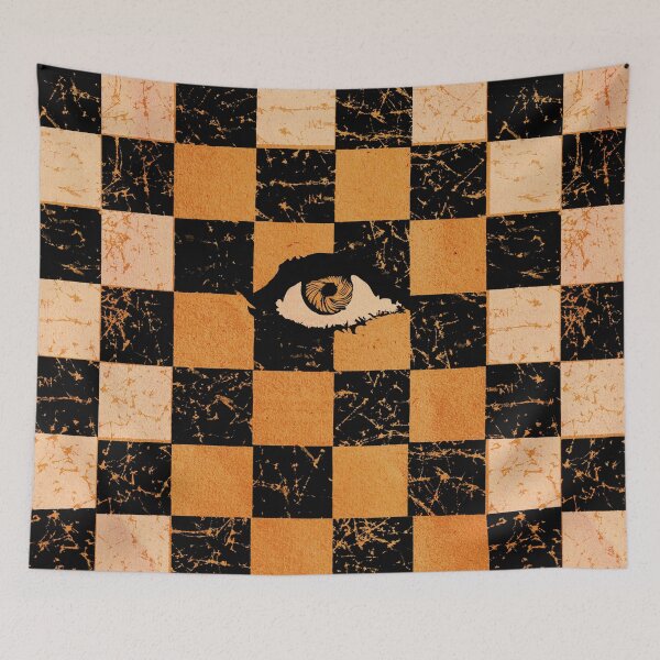 Item preview, Halloween eye chess pattern mystery magic witchcraft hypnosis designed and sold by Luzi Illustrella.