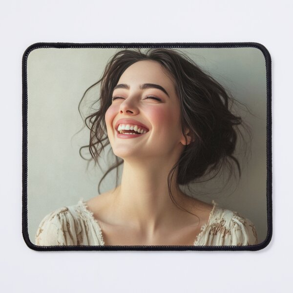 Item preview, Joyful young woman smiling brightly designed and sold by anytka.