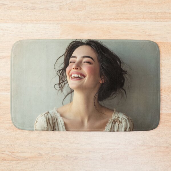 Item preview, Joyful young woman smiling brightly designed and sold by anytka.