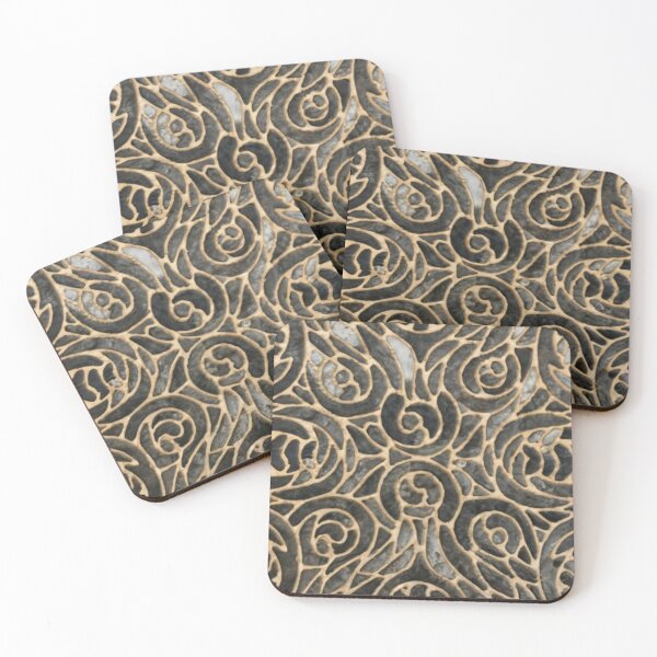 Item preview, A minimalist composition of lines and curves creating intricate patterns resembling natural elements such as leaves and water waves designed and sold by gulka8.