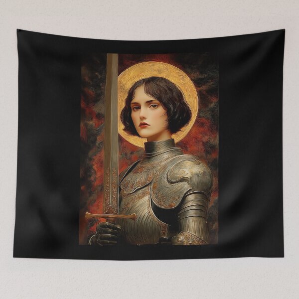 Item preview, Joan of Arc Portrait with Sword designed and sold by PetsArt.