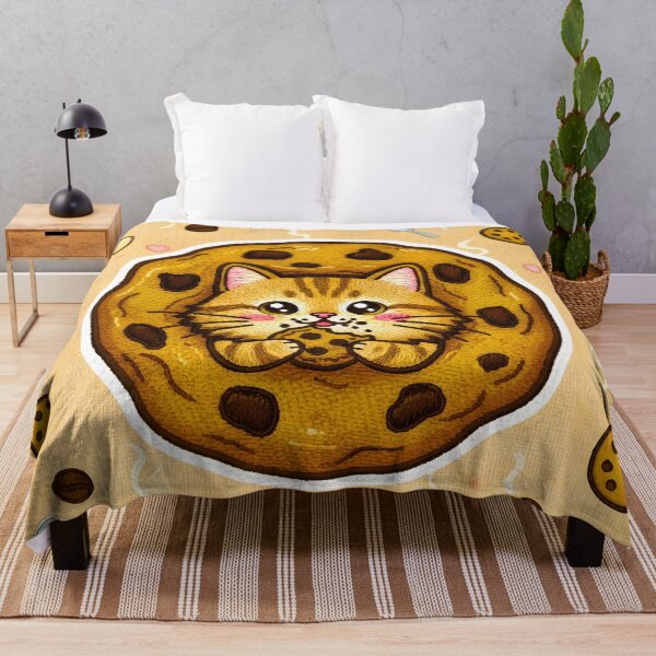 Item preview, Kawaii Cat Cookie Cat Eating Chocolate Chip Cookie Adorable Dessert and Coffee Art designed and sold by JOSTH.