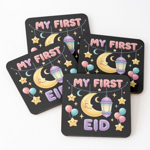 Item preview, "My First Eid" Whimsical Moon, Lantern & Pastel Celebration designed and sold by D-Islamic.