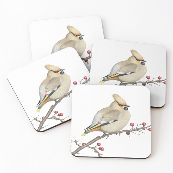 Item preview, Bohemian waxwing designed and sold by Holly Grogan Art.