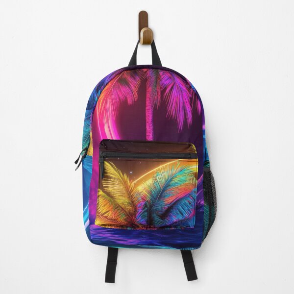 Item preview, Vibrant neon palm trees at night designed and sold by anytka.