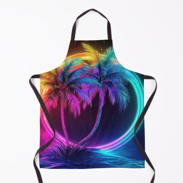 Item preview, Vibrant neon palm trees at night designed and sold by anytka.