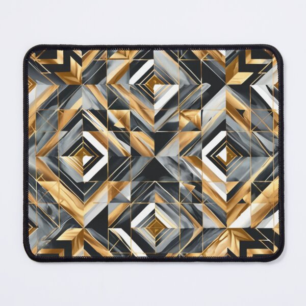 Item preview, refined pattern, with clean lines, and geometric shapes, in metallic finishes such as gold, silver, designed and sold by gulka8.