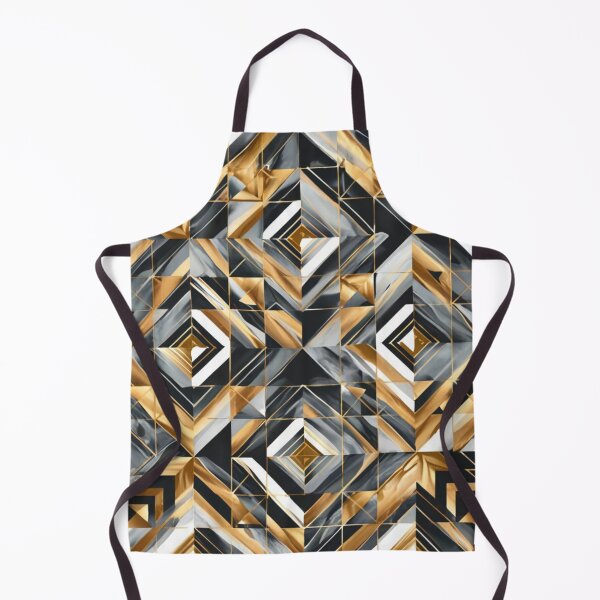 Item preview, refined pattern, with clean lines, and geometric shapes, in metallic finishes such as gold, silver, designed and sold by gulka8.