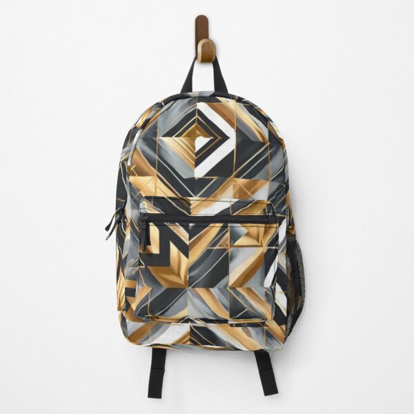 Item preview, refined pattern, with clean lines, and geometric shapes, in metallic finishes such as gold, silver, designed and sold by gulka8.