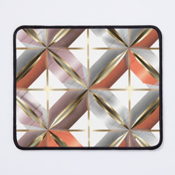 Item preview, pattern with clean lines, geometric shapes, in metallic finishes such as gold, designed and sold by gulka8.