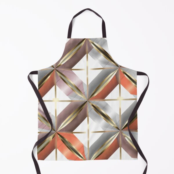 Item preview, pattern with clean lines, geometric shapes, in metallic finishes such as gold, designed and sold by gulka8.