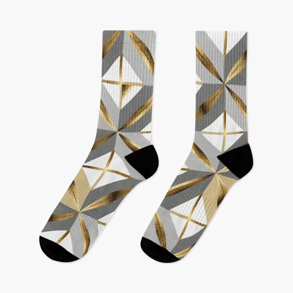 Item preview, pattern with clean lines, geometric shapes, in metallic finishes such as gold, designed and sold by gulka8.