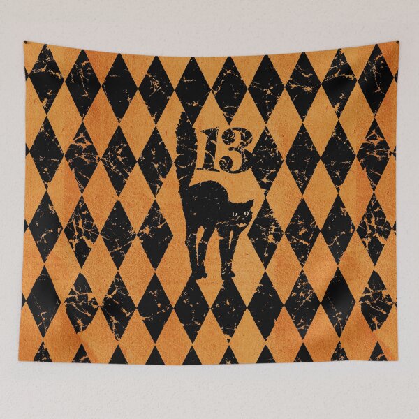 Item preview, Halloween cat magic witchcraft 13 diamond pattern mystery designed and sold by Luzi Illustrella.