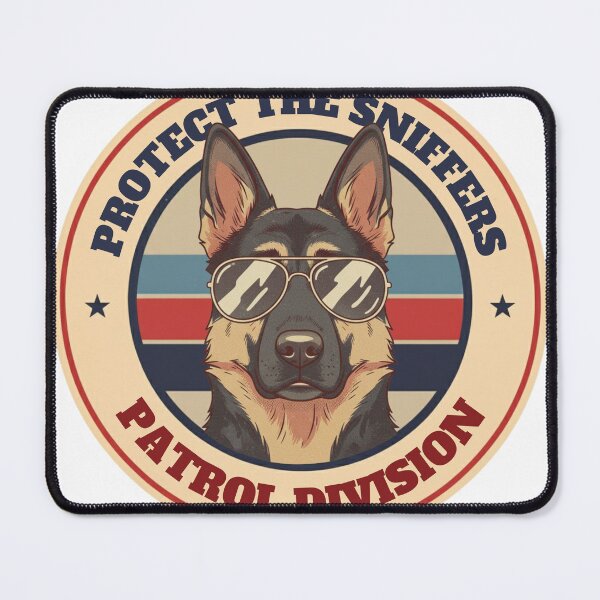 Item preview, Protect The Sniffers – Patrol Division | Funny Dog Police Badge Design designed and sold by CheekySniffy.