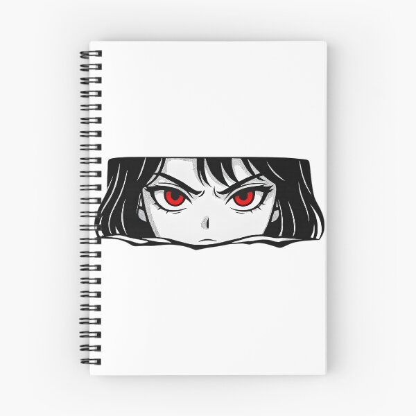Item preview, Crimson-Eyed Anime Girl Staring Through Shadows designed and sold by DariaOltes.