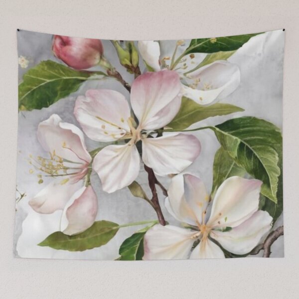 Item preview, artwork, Apple Blossom, elegant artwork depicting hidden apple blossoms in bloom, designed and sold by gulka8.