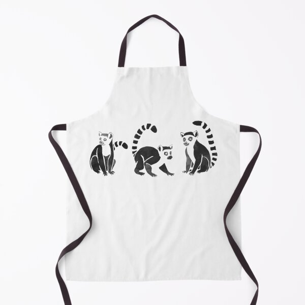Item preview, A watercolour painting of three cute funny black and white lemurs animal lover gift tee designed and sold by Hillary Holt.