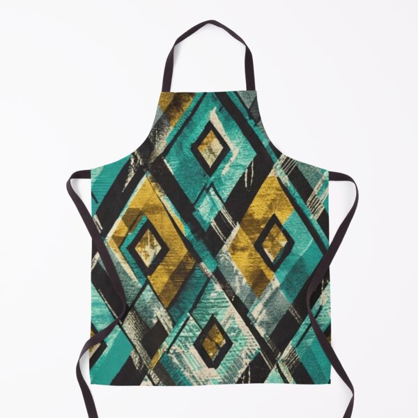 Item preview, Solid print pattern, black aqua turquoise diamond-shaped print, elegant print, bright colorful, ultra-realistic and highly detailed high-quality image designed and sold by gulka8.