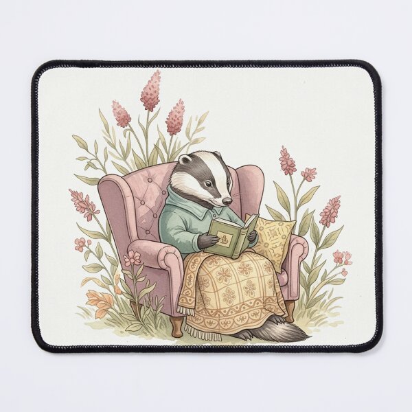 Item preview, Cozy Reading Time with Mr. Badger designed and sold by Pasteltone.