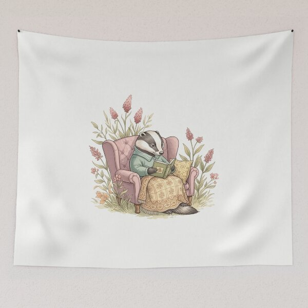Item preview, Cozy Reading Time with Mr. Badger designed and sold by Pasteltone.