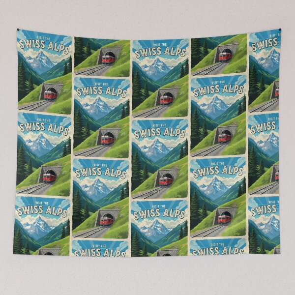 Item preview, Swiss Alps Train Tunnel Vintage Travel  designed and sold by TeeARTHY.