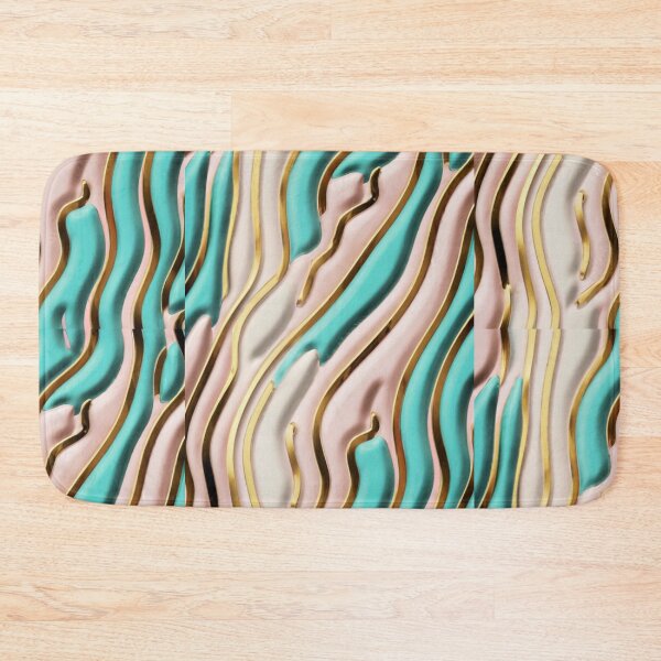 Item preview, seamless pattern, white background, on gold metallic liquid on pink and white turquoise apricot, style, design, elegant colors designed and sold by gulka8.