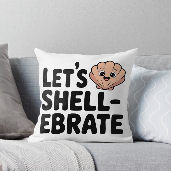 Item preview, Let's Shellebrate! Cute Seashell Pun designed and sold by PMCreative.