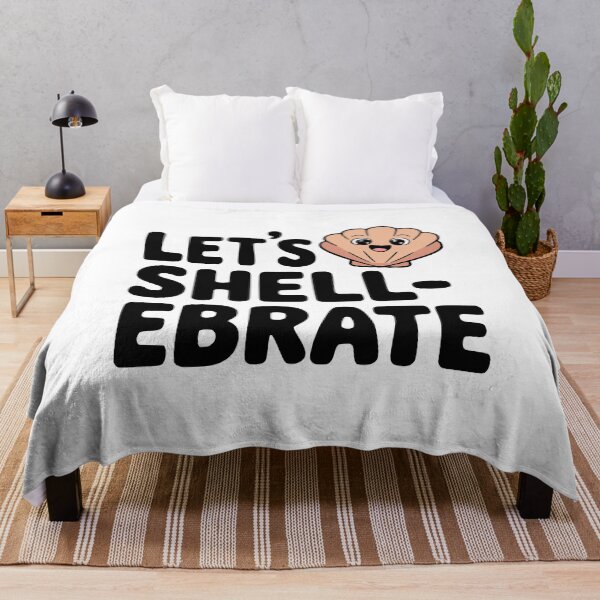Item preview, Let's Shellebrate! Cute Seashell Pun designed and sold by PMCreative.