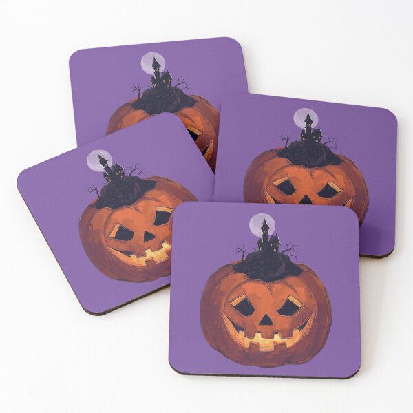 Item preview, Haunted Pumpkin Hill - Halloween Jack-O'-Lantern with Haunted House designed and sold by Stanley the Creator.