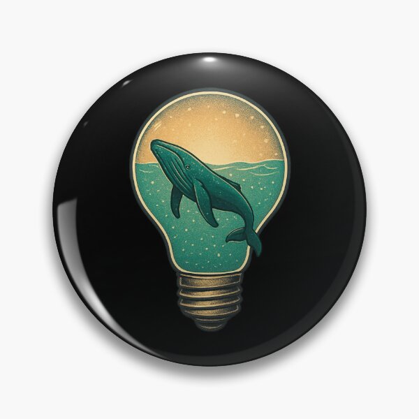 Item preview, Whale in a Lightbulb | Surreal Ocean Art | Dreamy Sea Creature Illustration | Magical Underwater Design | Aesthetic Minimalist Whale | Fantasy Nature Artwork | Glow in the Dark Style designed and sold by OnPointOutfits.