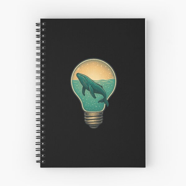 Item preview, Whale in a Lightbulb | Surreal Ocean Art | Dreamy Sea Creature Illustration | Magical Underwater Design | Aesthetic Minimalist Whale | Fantasy Nature Artwork | Glow in the Dark Style designed and sold by OnPointOutfits.