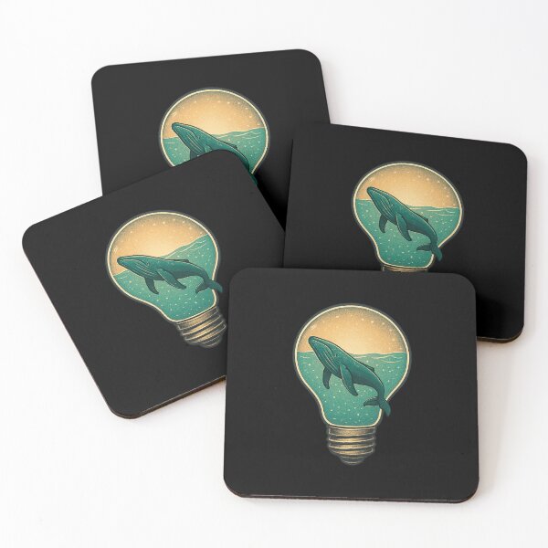 Item preview, Whale in a Lightbulb | Surreal Ocean Art | Dreamy Sea Creature Illustration | Magical Underwater Design | Aesthetic Minimalist Whale | Fantasy Nature Artwork | Glow in the Dark Style designed and sold by OnPointOutfits.