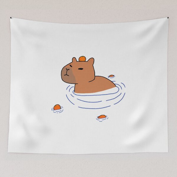 Item preview, Calm Capybara in Citrus Bath designed and sold by WanTry.