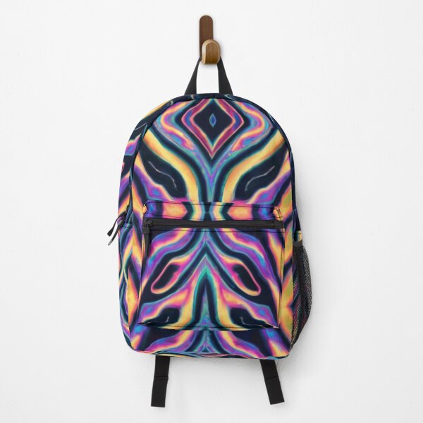 Item preview, solid pattern with multicolor neon abstract print with black background INTENSIVE 100% elegant, refined and bright with 3D effect holographic style, designed and sold by gulka8.