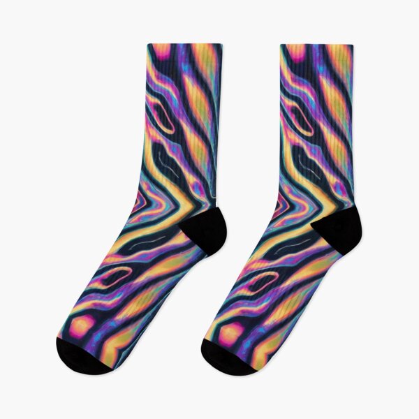 Item preview, solid pattern with multicolor neon abstract print with black background INTENSIVE 100% elegant, refined and bright with 3D effect holographic style,  designed and sold by gulka8.