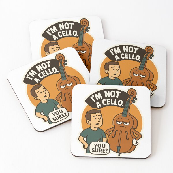 Item preview, Not a Cello Funny Bass Sticker designed and sold by Tiny Joy World.