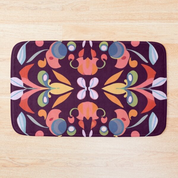 Item preview, Seamless, vivid, elegant pattern for textile applications, fabric graphics, floral style, beautiful illustration, vivid colors, black background designed and sold by gulka8.