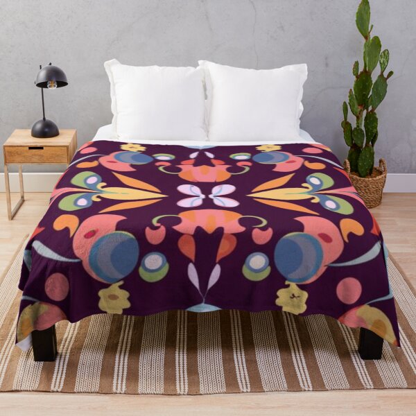 Item preview, Seamless, vivid, elegant pattern for textile applications, fabric graphics, floral style, beautiful illustration, vivid colors, black background designed and sold by gulka8.