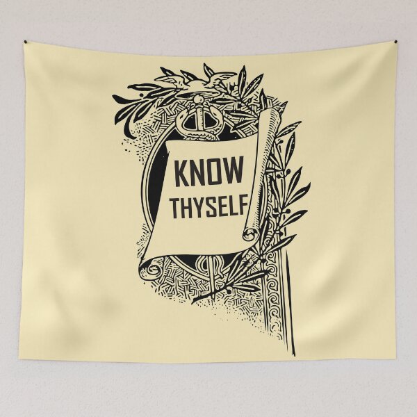 Item preview,  Know Thyself | Ancient Greek Quote designed and sold by ArtsyExplorer.