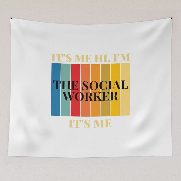 Item preview, Funny Vintage It's Me Hi I'm The Social Worker It's Me Design, Social Worker Humor designed and sold by faridman.