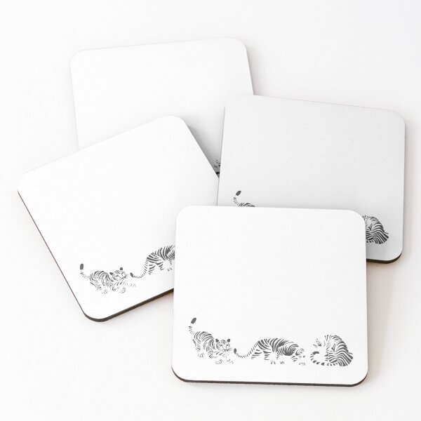 Item preview, An illustration of three black and white tigers designed and sold by Hillary Holt.