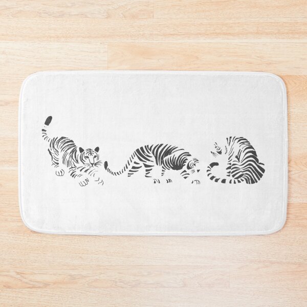 Item preview, An illustration of three black and white tigers animal lover gift tee designed and sold by Hillary Holt.