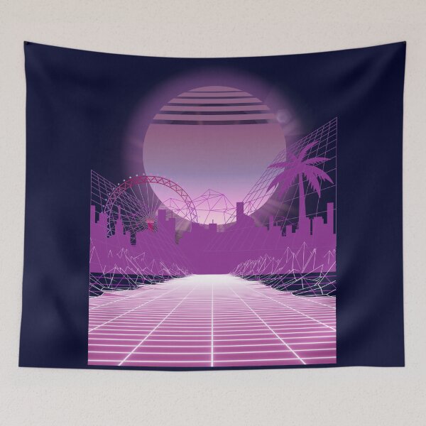 Item preview, Retrowave Cityscape Grid designed and sold by IREMORHAN.
