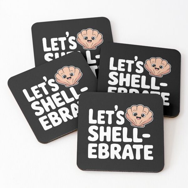 Item preview, Let's Shellebrate! Funny Seashell Pun designed and sold by PMCreative.