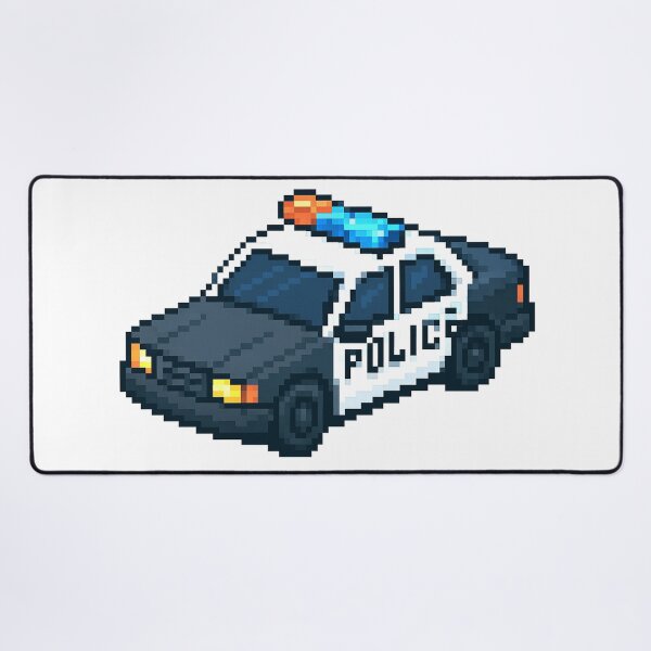 Item preview, Retro Pixel Police Car – Isometric Pixel Art Vehicle designed and sold by arteopolis.