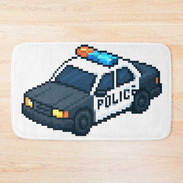 Item preview, Retro Pixel Police Car – Isometric Pixel Art Vehicle designed and sold by arteopolis.