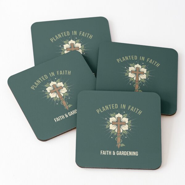 Item preview, Planted In Faith Christian Gardening Design - Botanical Cross Nature Art designed and sold by Syrupulse.