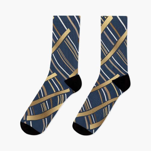 Item preview, Seamless elegant navy blue background pattern with black and metallic gold color lines, board with horizontal and vertical squares, elegant and refined luxury textile fashion pattern designed and sold by gulka8.