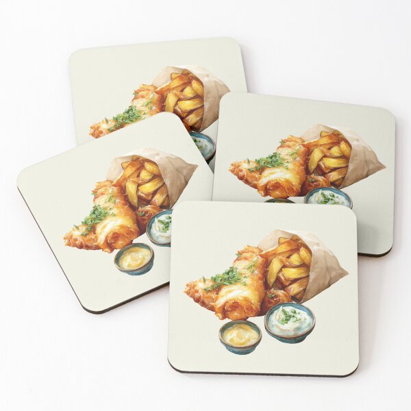 Item preview, Fish and Chips in a Paper Bag designed and sold by Violet Peonies.